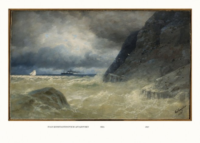 Ivan Konstantinovich Aivazovsky Sea No5 - Poster