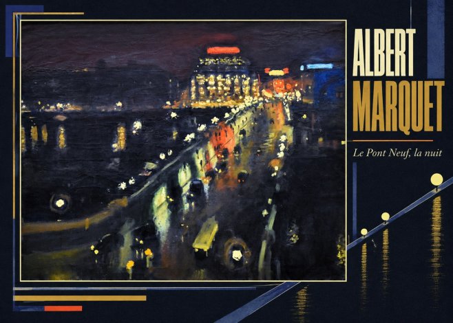 Albert Marquet Le Pont Neuf, La Nuit No5 - Poster