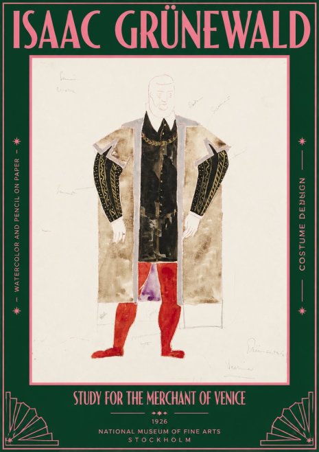 Isaac Grünewald Study for the Merchant of Venice No3 - Poster