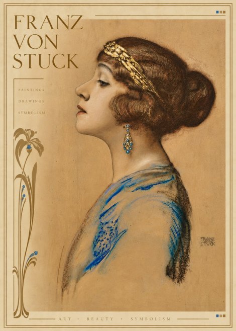 Franz von Stuck Head of a Girl No5 - Poster