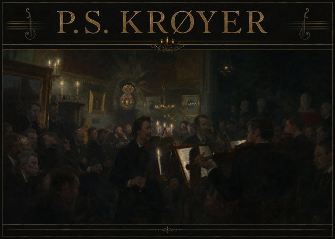 P.S. Krøyer An Evening at Høeberg's Home No3 - Poster