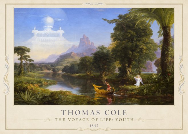 Thomas Cole The Voyage of Life: Youth IV No1 - Poster