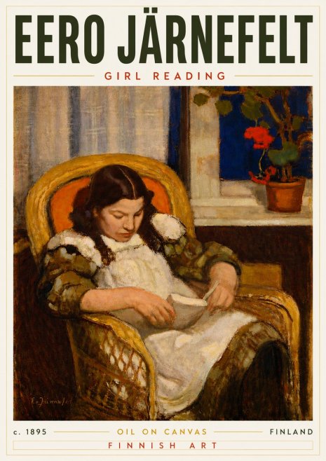 Eero Järnefelt Girl Reading No6 - Poster