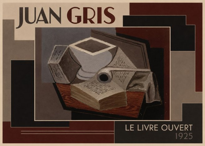Juan Gris Le Livre Ouvert No4 - Poster