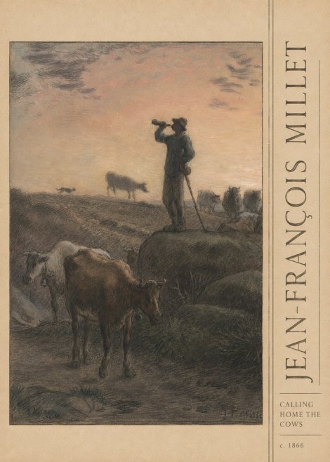 Jean-François Millet Calling Home the Cows No3 - Poster