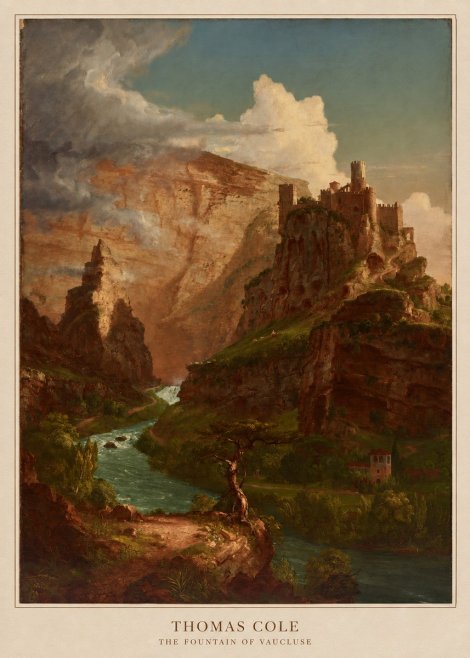 Thomas Cole The Fountain of Vaucluse II No6 - Poster
