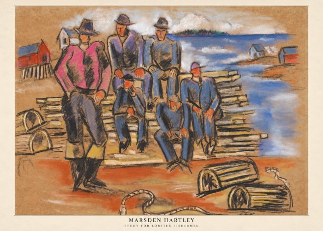 Marsden Hartley Study for 'Lobster Fishermen' No6 - Poster