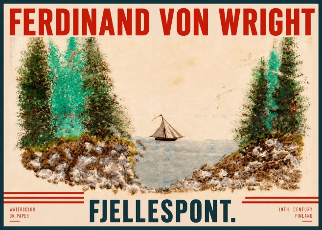 Ferdinand von Wright Fjellespont. No2 - Poster