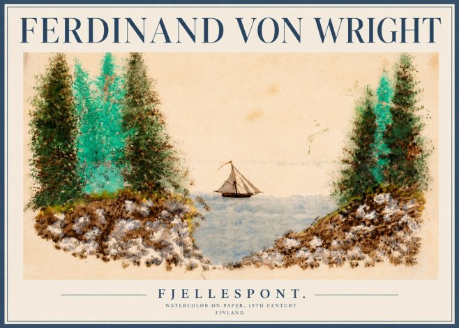 Ferdinand von Wright Fjellespont. No4 - Poster