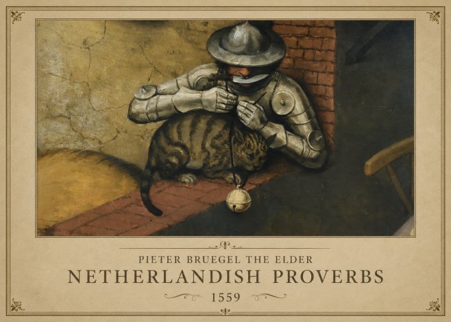 Pieter Bruegel Netherlandish Proverbs X No1 - Poster