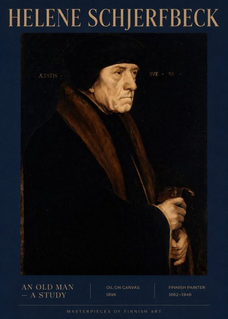 Helene Schjerfbeck An Old Man – a Study No3 - Poster
