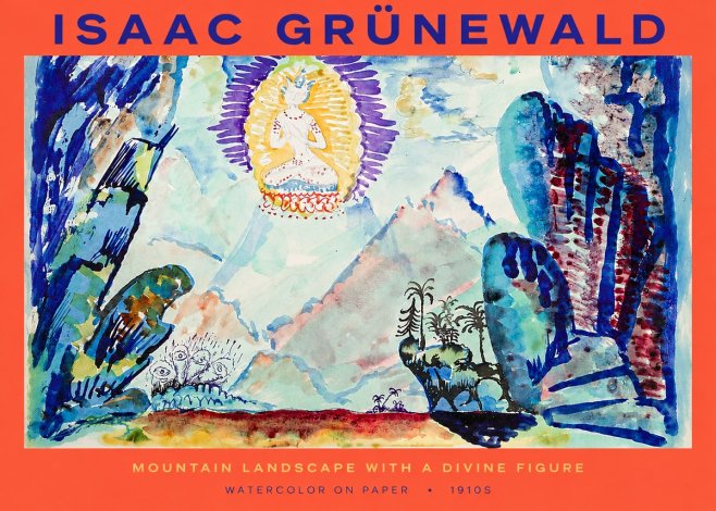 Isaac Grünewald Mountain Landscape with a Divine Figure No2 - Poster