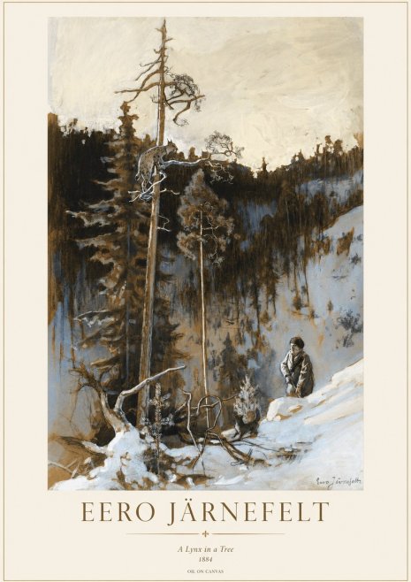 Eero Järnefelt A Lynx in a Tree No1 - Poster