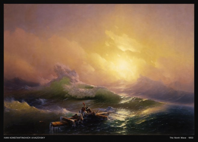 Ivan Konstantinovich Aivazovsky The Ninth Wave III No4 - Poster