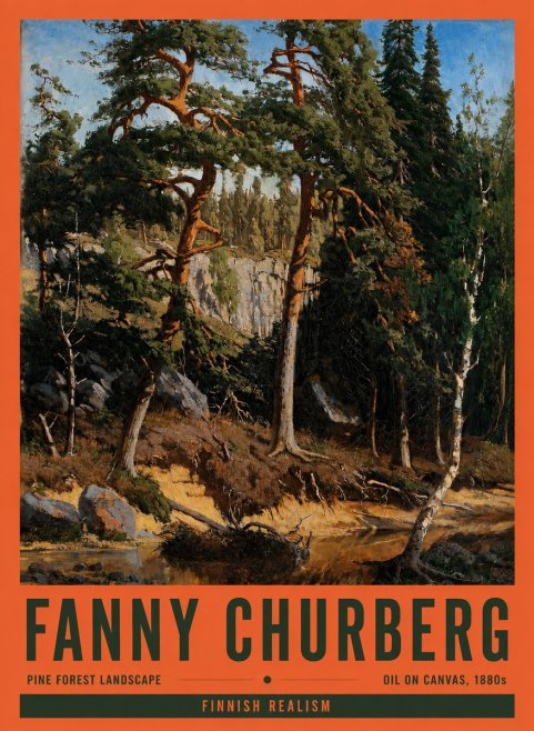 Fanny Churberg Pine Forest Landscape No2 - Poster