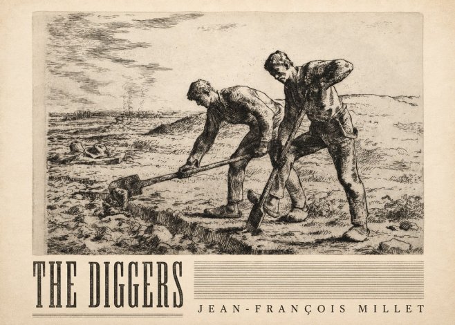 Jean-François Millet The Diggers No3 - Poster