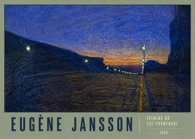 Eugène Jansson Evening on the Promenade No6 - Poster