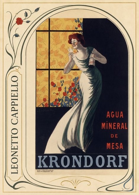 Leonetto Cappiello Agua Mineral De Mesa Krondorf No4 - Poster