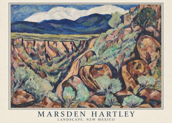 Marsden Hartley Landscape, New Mexico No5 - Poster
