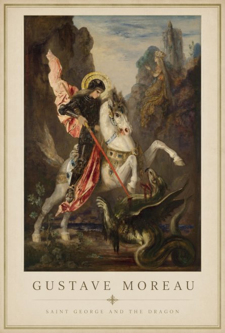 Gustave Moreau Saint George and the Dragon No1 - Poster