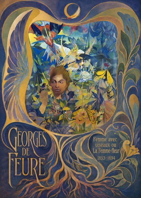 Georges de Feure Femme Avec Oiseaux Ou La Femme-fleur No6 - Poster