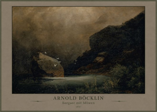 Arnold Böcklin Bergsee Mit Möwen No3 - Poster