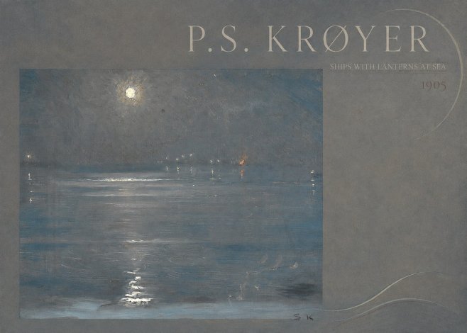 P.S. Krøyer Ships with Lanterns at Sea No4 - Poster