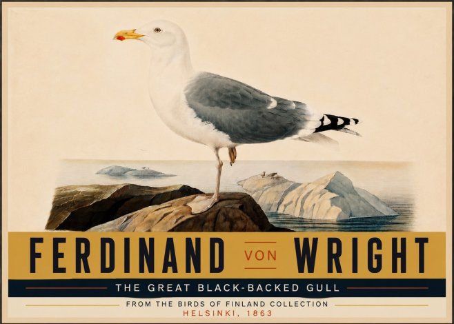 Ferdinand von Wright The Great Black-backed Gull No6 - Poster