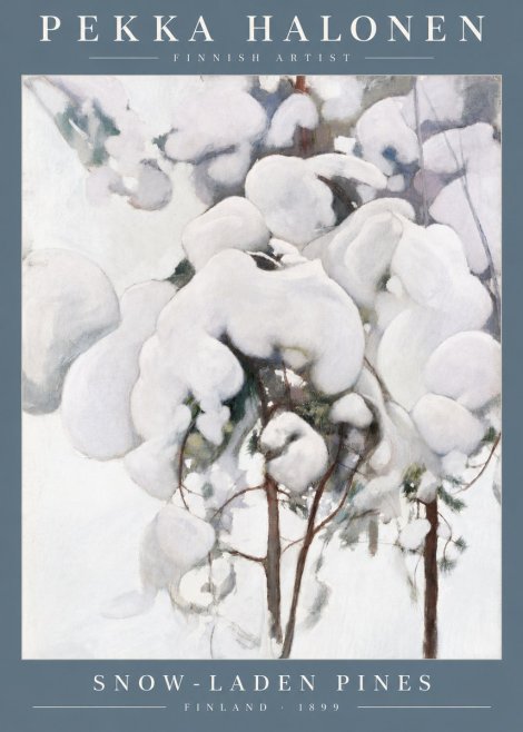 Pekka Halonen Snow-laden Pines No3 - Poster