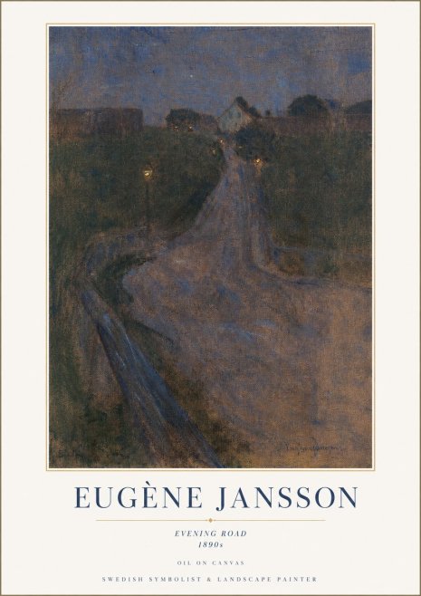 Eugène Jansson Evening Road No1 - Poster