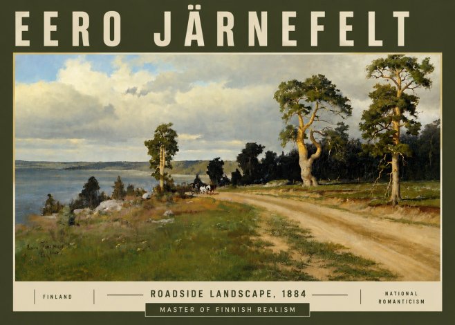 Eero Järnefelt Roadside Landscape, 1884 No5 - Poster