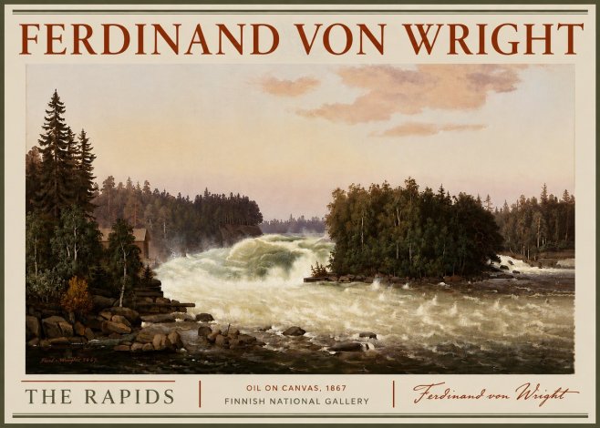 Ferdinand von Wright The Rapids No6 - Poster