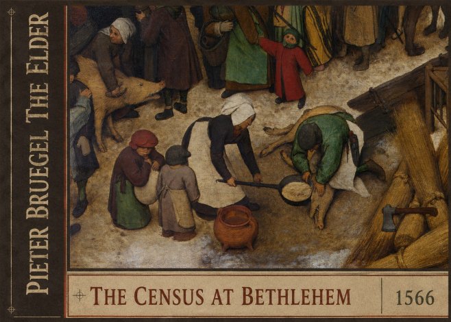 Pieter Bruegel The Census at Bethlehem VI No2 - Poster