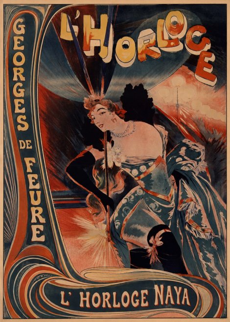 Georges de Feure L'horloge Naya No2 - Poster