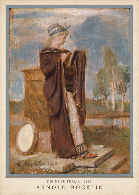 Arnold Böcklin Die Muse Thalia II No4 - Poster