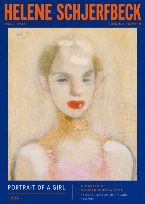 Helene Schjerfbeck Portrait of a Girl No3 - Poster
