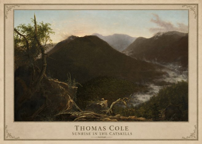 Thomas Cole Sunrise in the Catskills II No1 - Poster