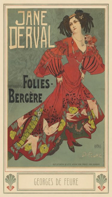 Georges de Feure Jane Derval - Folies-bergère III No3 - Poster