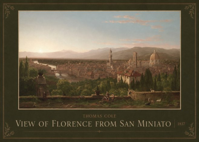 Thomas Cole View of Florence from San Miniato No3 - Poster