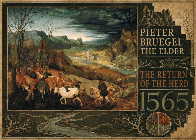 Pieter Bruegel The Return of the Herd No5 - Poster