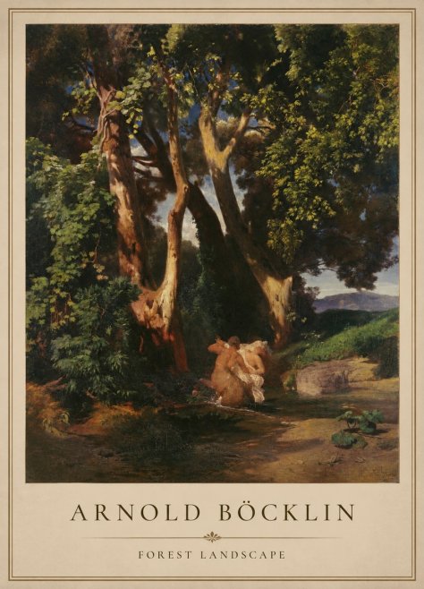 Arnold Böcklin Forest Landscape No1 - Poster