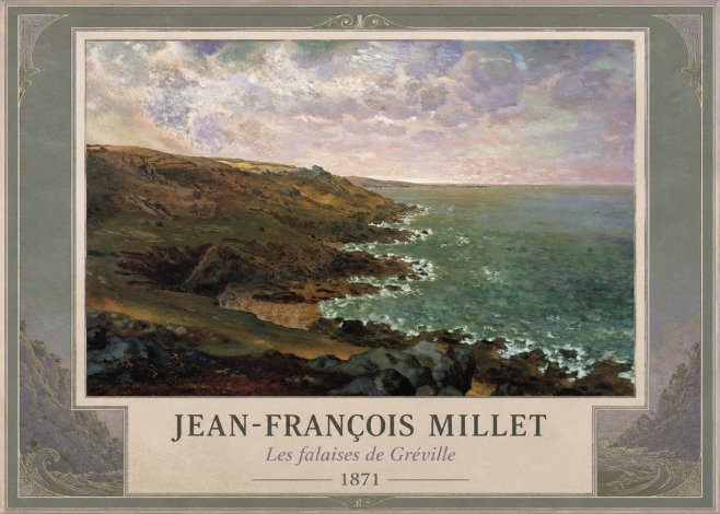 Jean-François Millet Les Falaises De Gréville No1 - Poster
