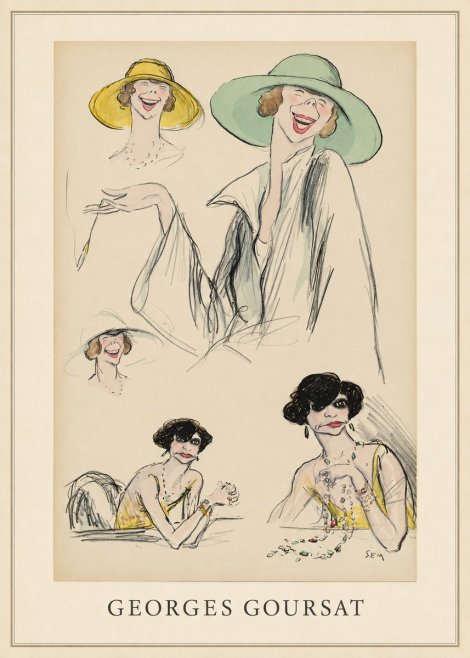 Georges Goursat Elegant Parisian Caricatures No3 - Poster