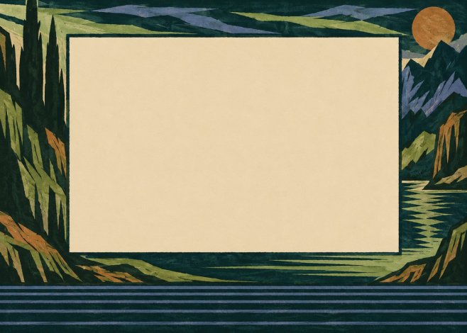 Max Pechstein Art Deco Landscape Frame No1 - Poster
