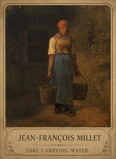 Jean-François Millet Girl Carrying Water No3 - Poster