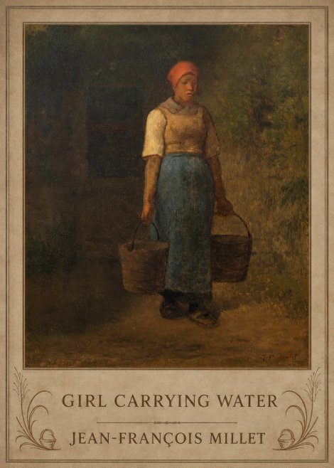 Jean-François Millet Girl Carrying Water No6 - Poster