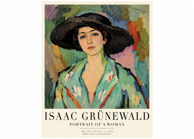 Isaac Grünewald Portrait of a Woman No1 - Poster