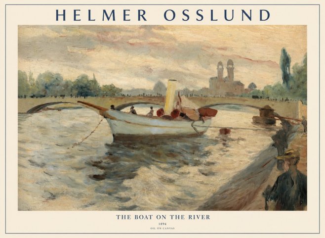 Helmer Osslund The Boat on the River No1 - Poster