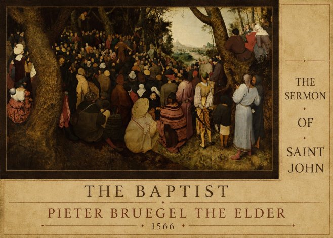 Pieter Bruegel The Sermon of Saint John the Baptist II No6 - Poster