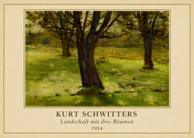 Kurt Schwitters Landschaft Mit Drei Bäumen No4 - Poster